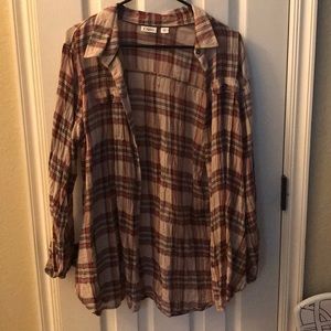 Lightweight plaid shirt